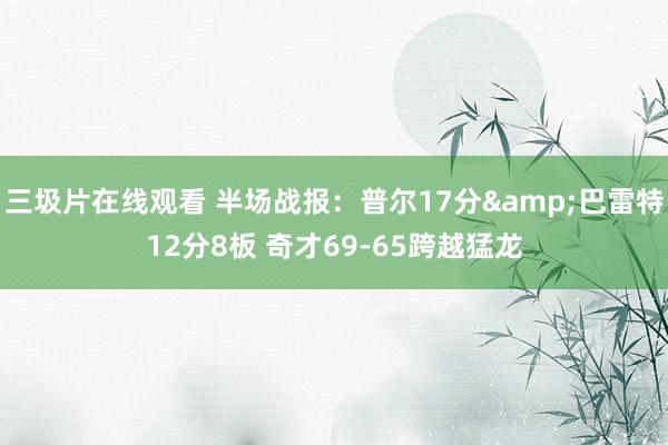 三圾片在线观看 半场战报：普尔17分&巴雷特12分8板 奇才69-65跨越猛龙