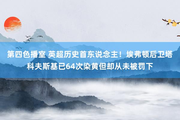 第四色播室 英超历史首东说念主！埃弗顿后卫塔科夫斯基已64次染黄但却从未被罚下